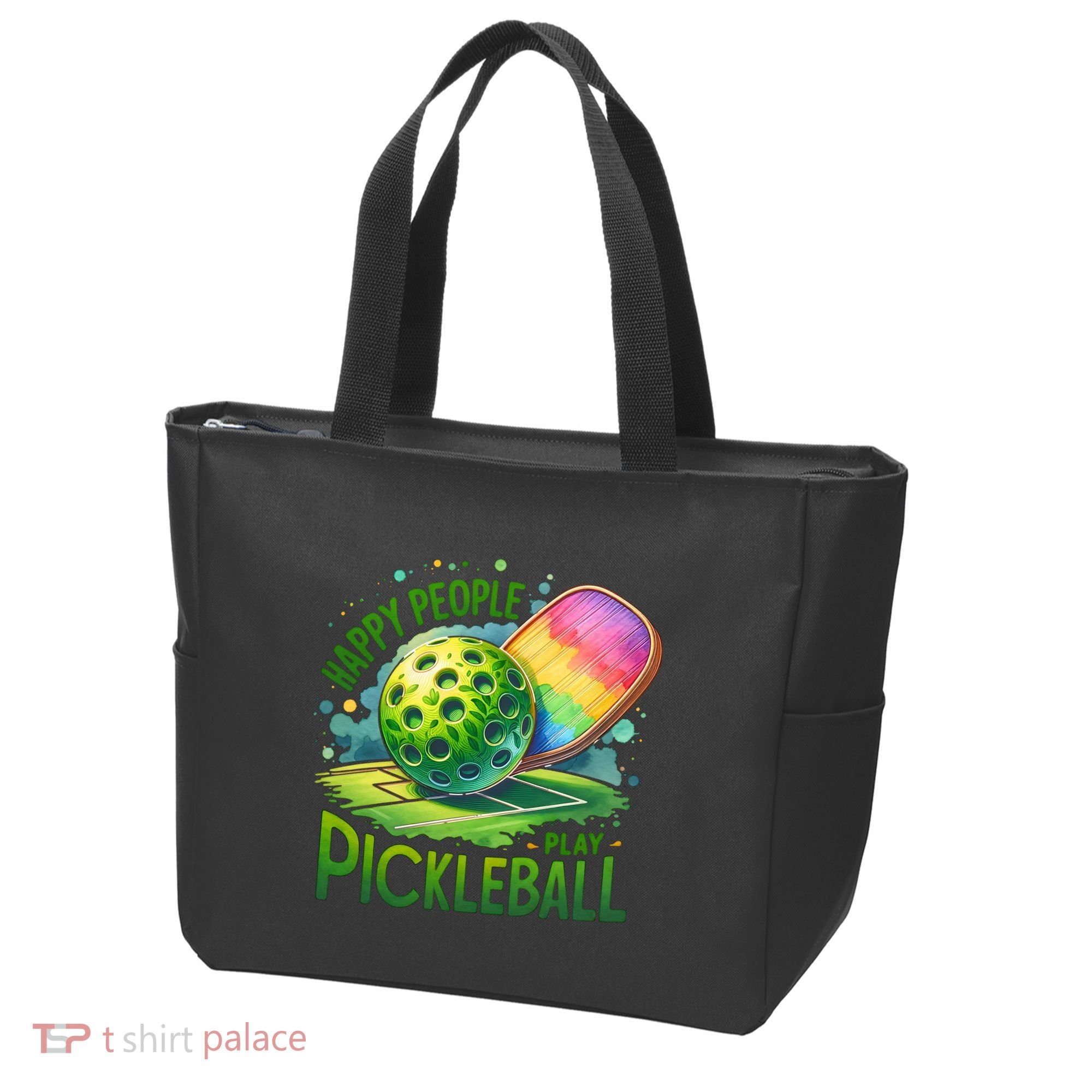 Happy People Play Pickleball Tote Bag