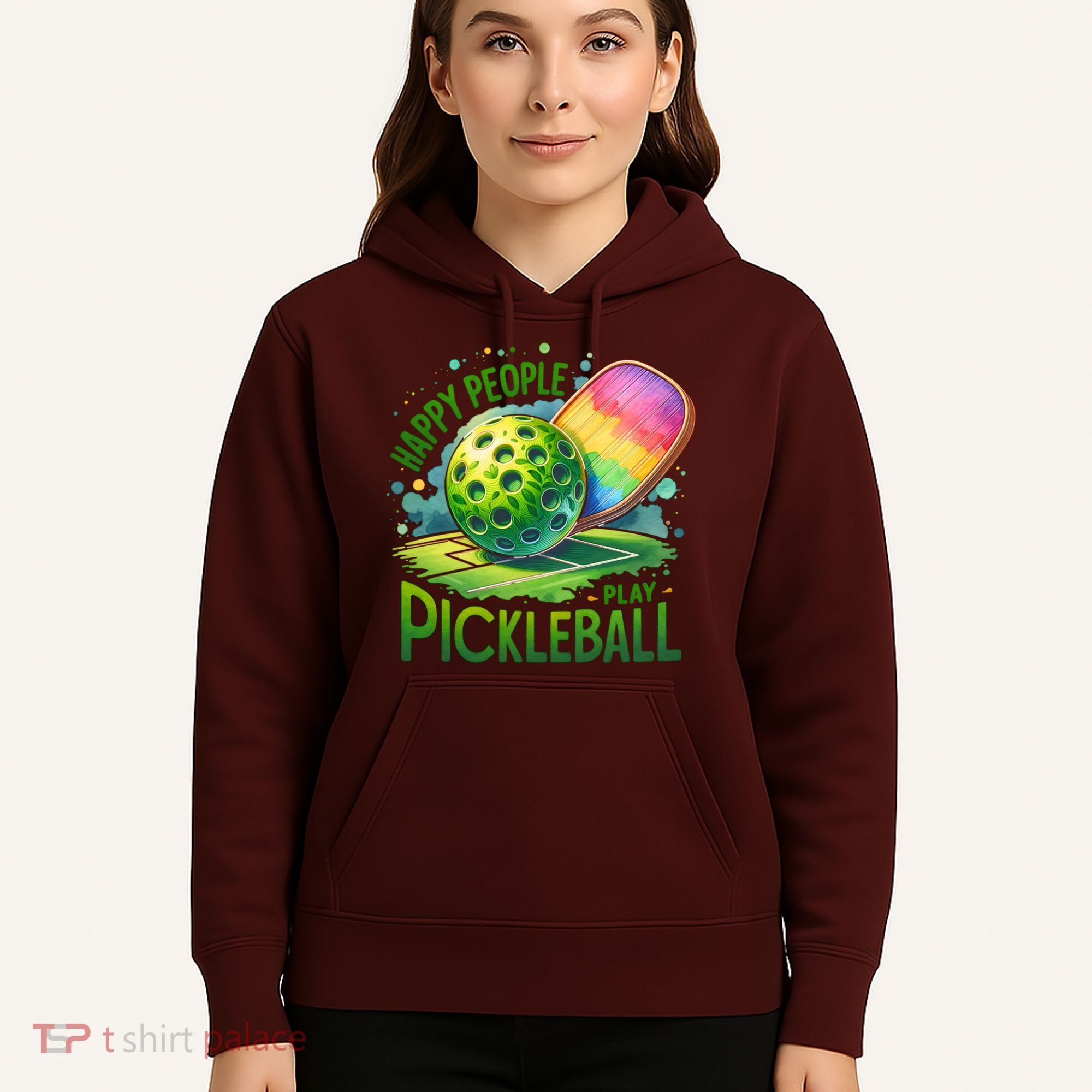 Happy People Play Pickleball Hoodie