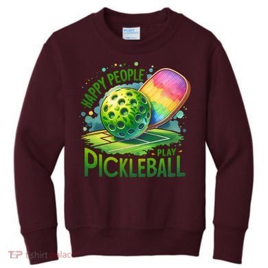 Happy People Play Pickleball Kids Sweatshirt