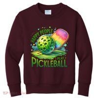 Happy People Play Pickleball Kids Sweatshirt thumb 0