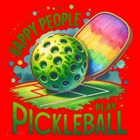 Happy People Play Pickleball Santa Hat thumb 1