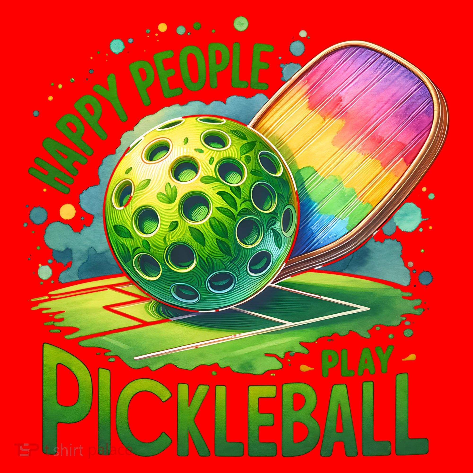 Happy People Play Pickleball Santa Hat