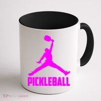 Hot Pink Pickleball Sports Logo Coffee Mug thumb 1