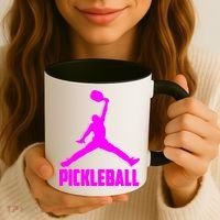 Hot Pink Pickleball Sports Logo Coffee Mug thumb 3