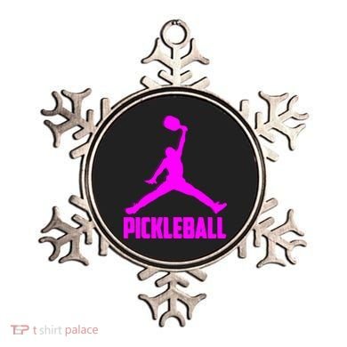 Hot Pink Pickleball Sports Logo Ornament
