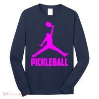 Hot Pink Pickleball Sports Logo Long Sleeve Shirt thumb 0