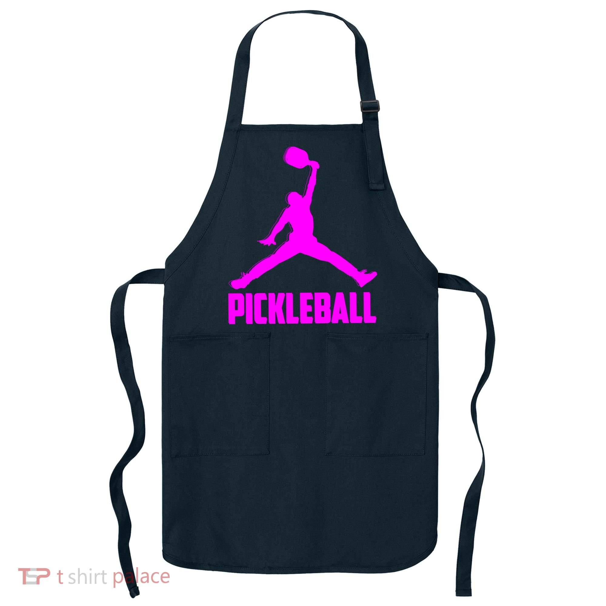 Hot Pink Pickleball Sports Logo Apron