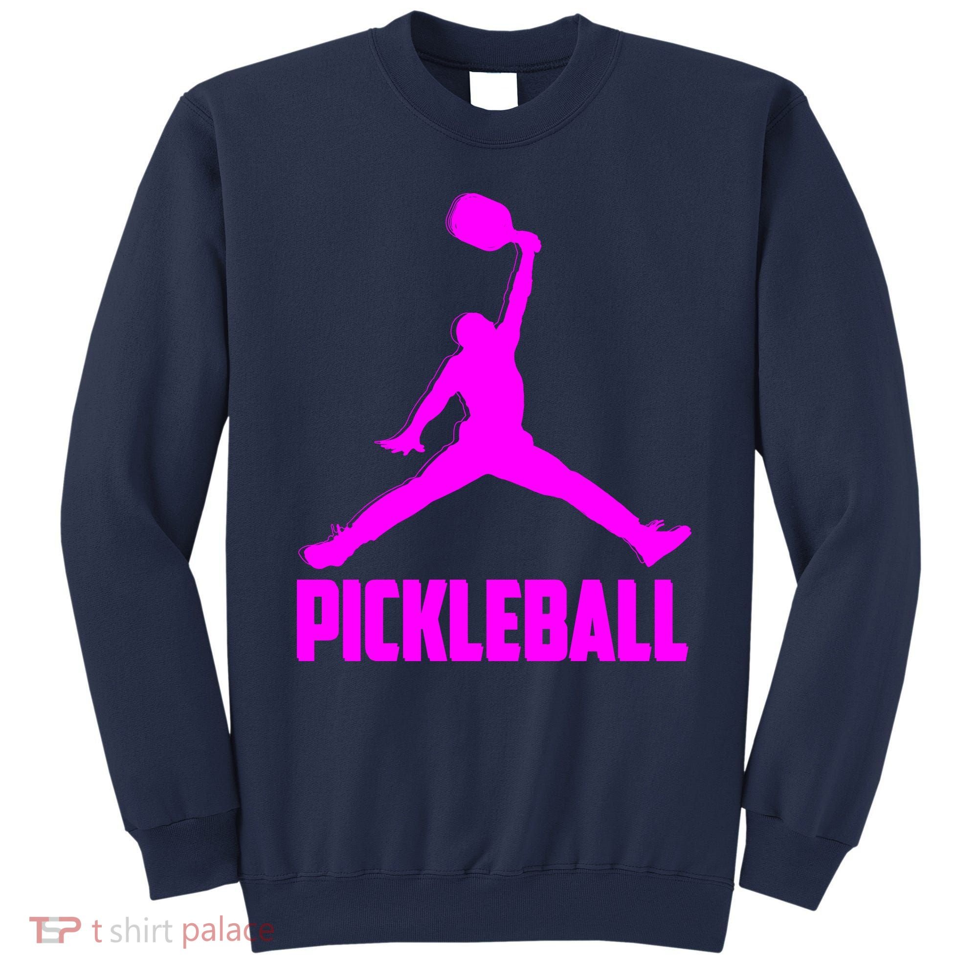 Hot Pink Pickleball Sports Logo Sweatshirt
