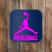 Hot Pink Pickleball Sports Logo Coaster thumb 0