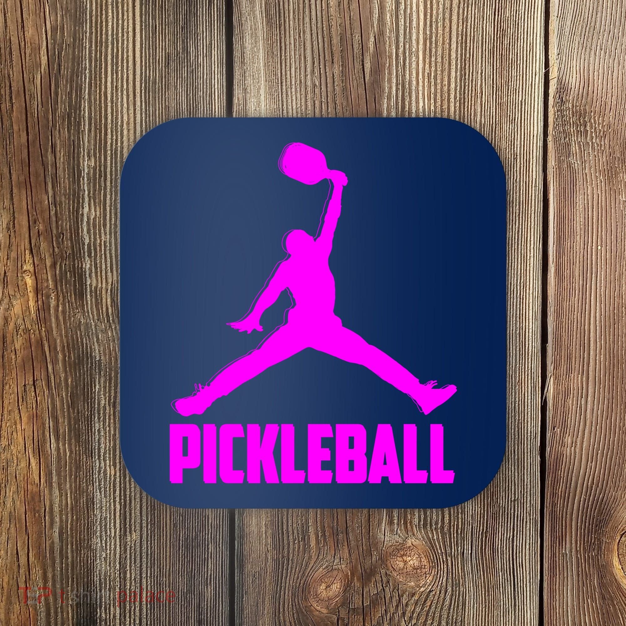 Hot Pink Pickleball Sports Logo Coaster