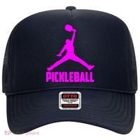 Hot Pink Pickleball Sports Logo Hat thumb 0