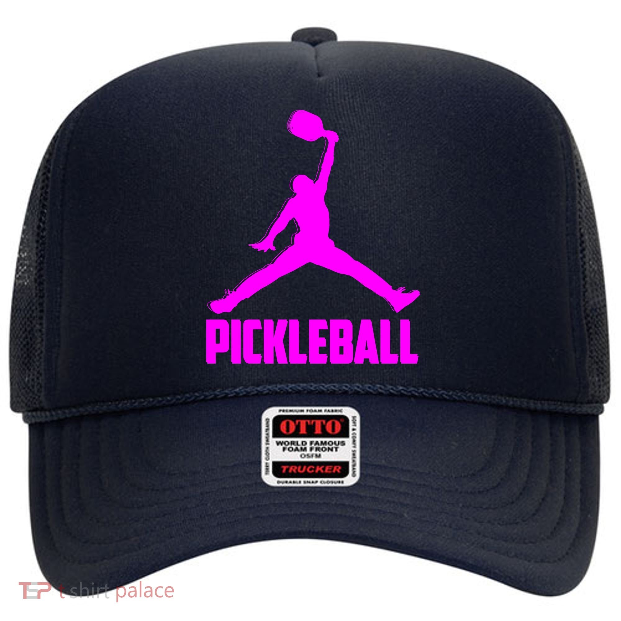 Hot Pink Pickleball Sports Logo Hat