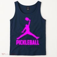 Hot Pink Pickleball Sports Logo Tank Top thumb 2