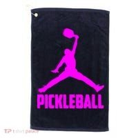 Hot Pink Pickleball Sports Logo Golf Towel thumb 0
