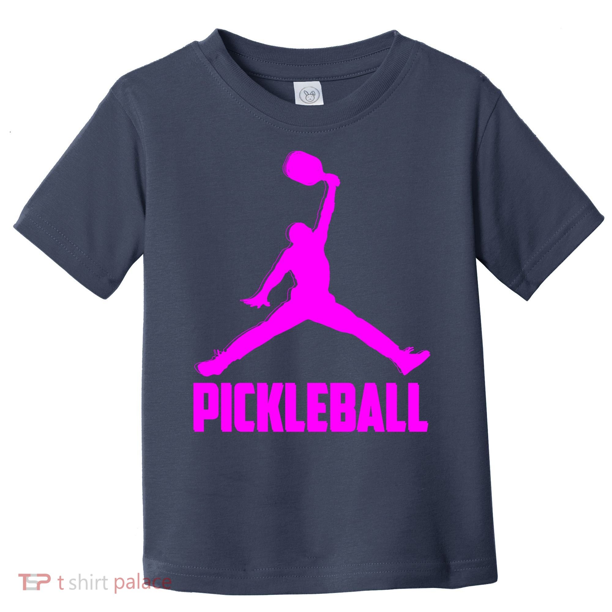 Hot Pink Pickleball Sports Logo Toddler T-Shirt