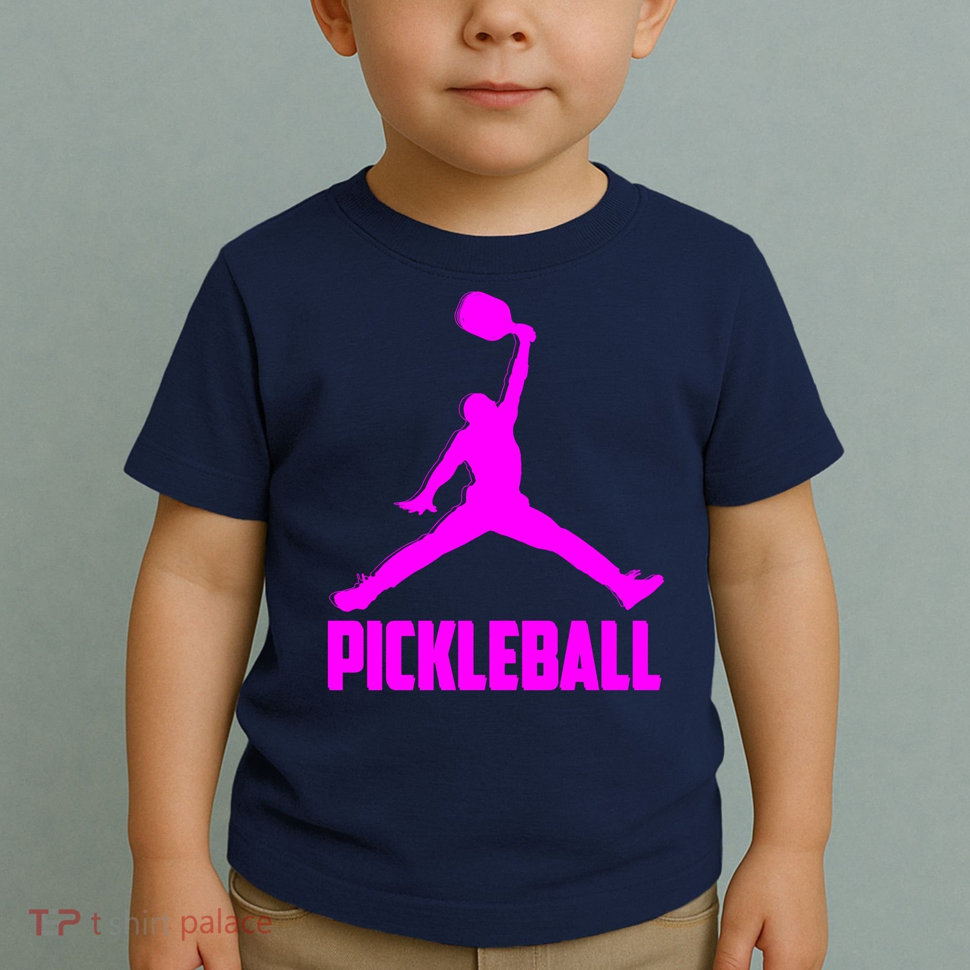 Hot Pink Pickleball Sports Logo Toddler T-Shirt