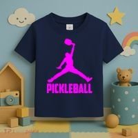 Hot Pink Pickleball Sports Logo Toddler T-Shirt thumb 3