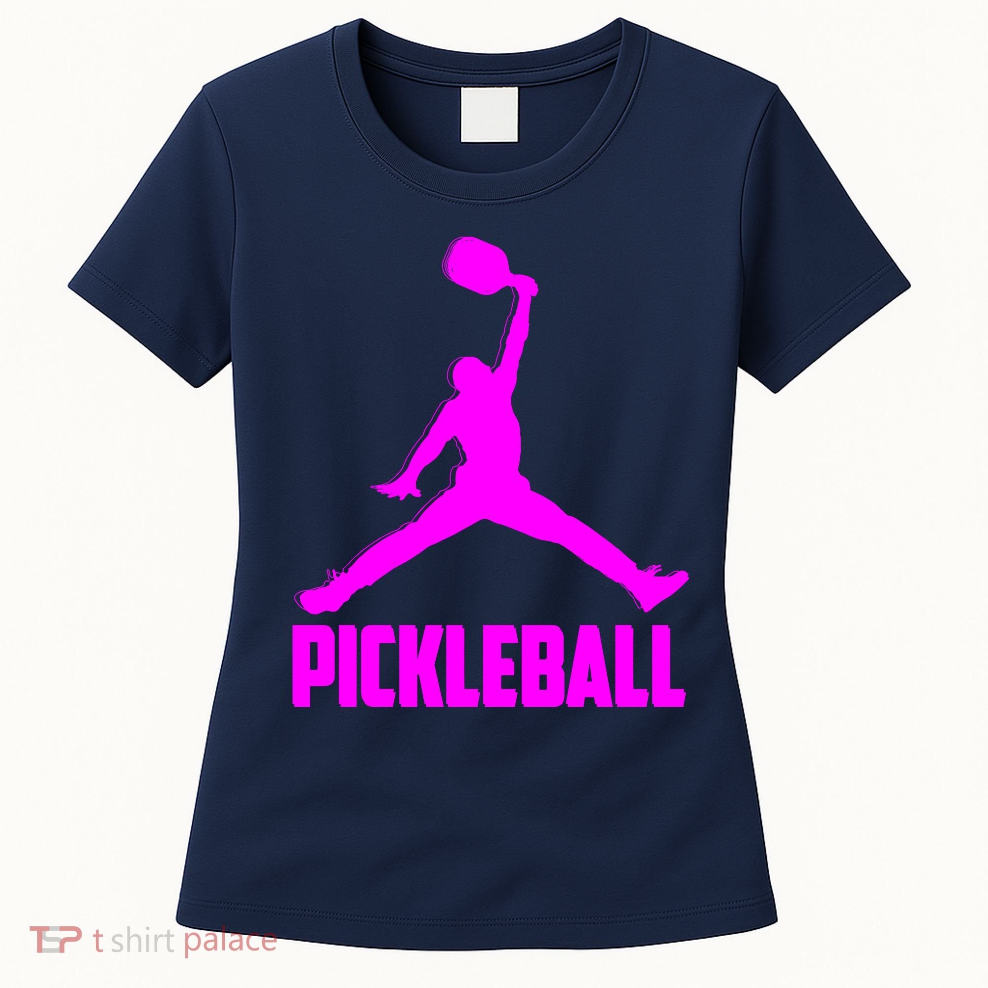 Hot Pink Pickleball Sports Logo Women's T-Shirt