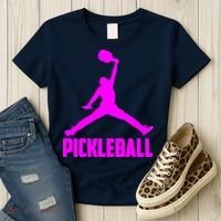 Hot Pink Pickleball Sports Logo Women's T-Shirt thumb 3