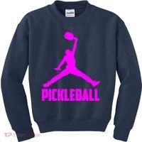 Hot Pink Pickleball Sports Logo Kids Sweatshirt thumb 0