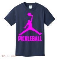Hot Pink Pickleball Sports Logo Kids T-Shirt thumb 0
