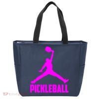 Hot Pink Pickleball Sports Logo Tote Bag thumb 0