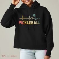 heartbeat Pickleballer Pickle Baller Pickleball Player Ladies Heavyweight Boxy Pullover Hoodie thumb 0