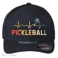 heartbeat Pickleballer Pickle Baller Pickleball Player Flexfit Unipanel Trucker Cap thumb 0