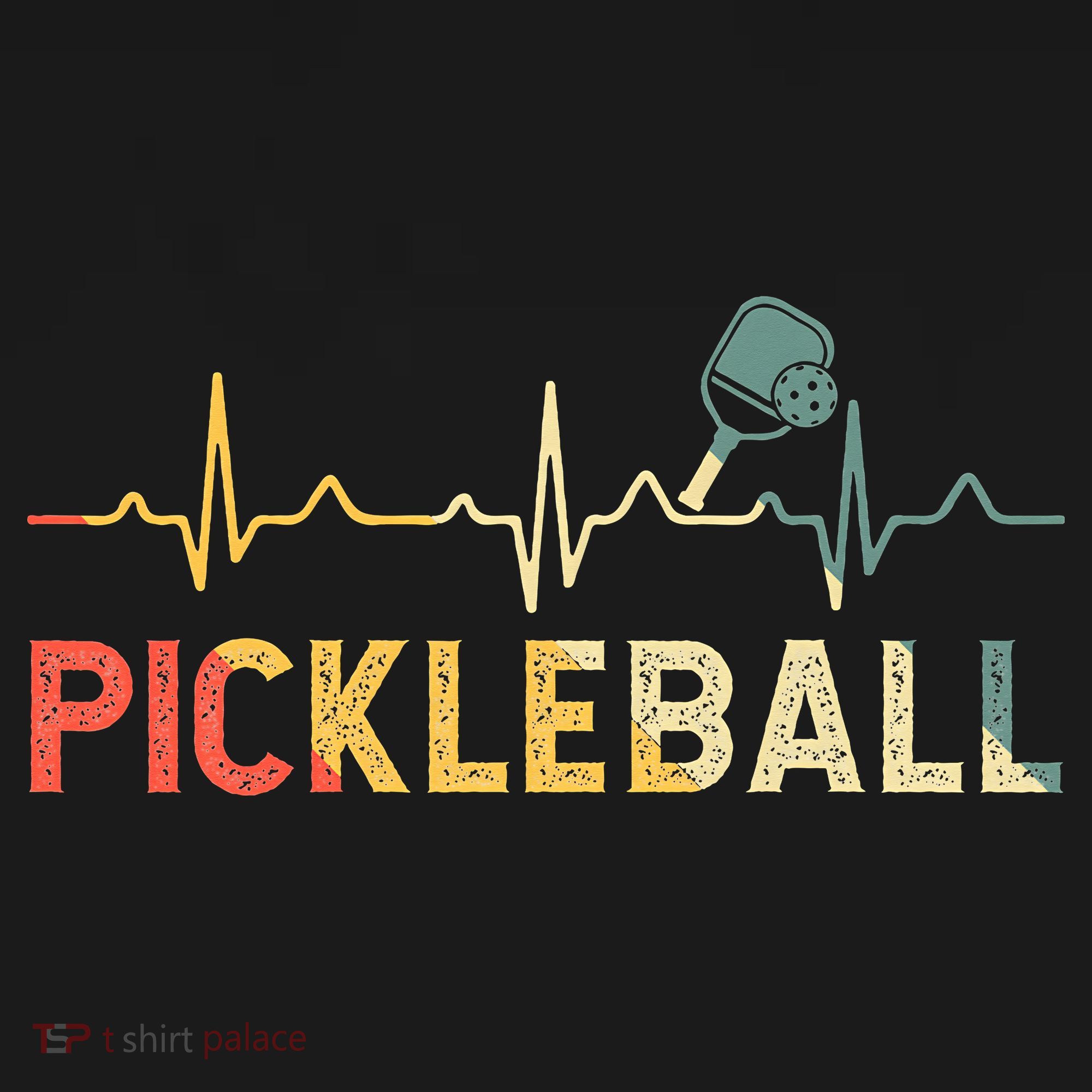 heartbeat Pickleballer Pickle Baller Pickleball Player T-Shirt