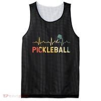 heartbeat Pickleballer Pickle Baller Pickleball Player Mesh Reversible Basketball Jersey Tank thumb 0