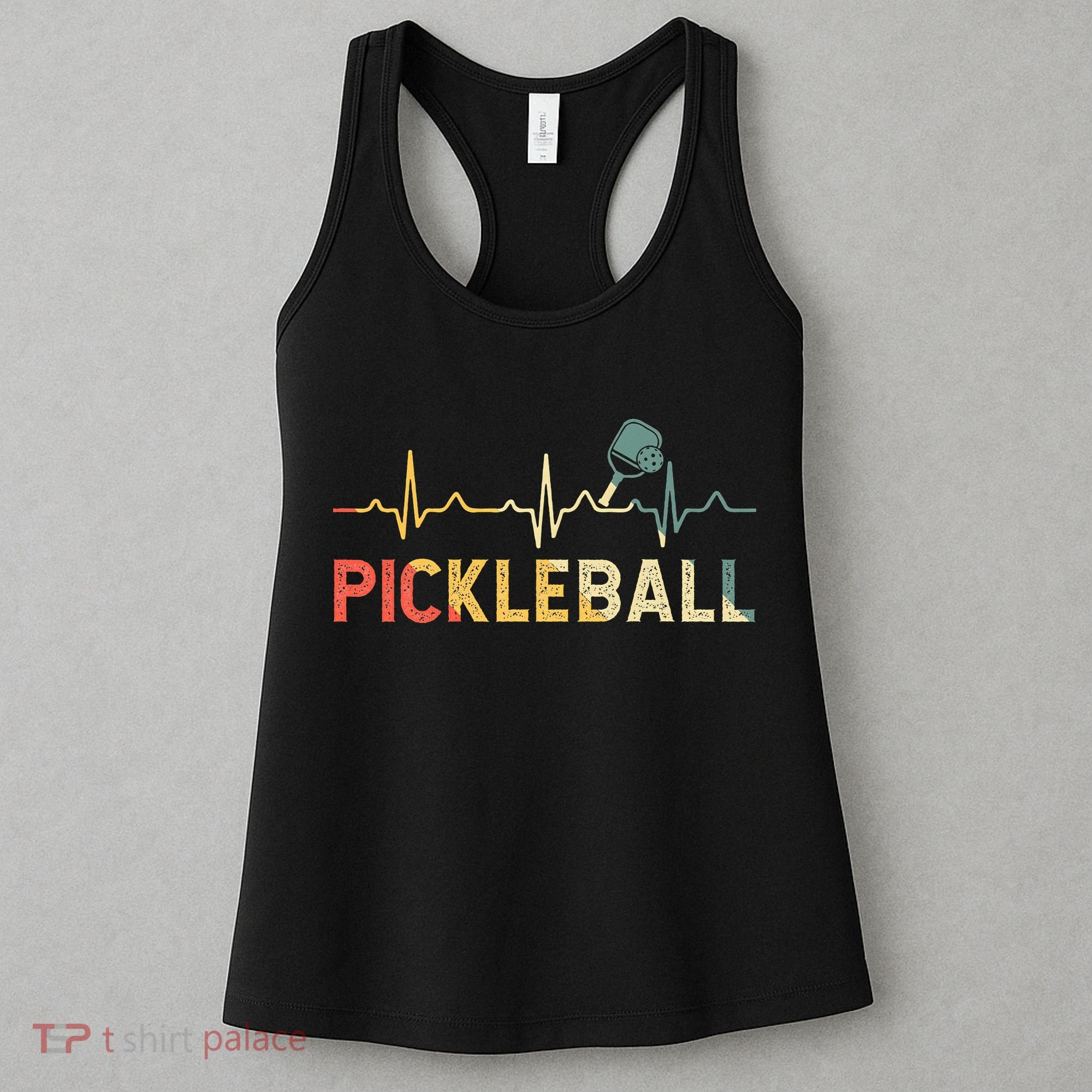 heartbeat Pickleballer Pickle Baller Pickleball Player Women's Tank Top