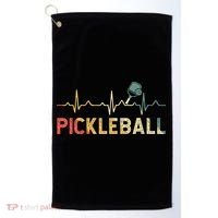 heartbeat Pickleballer Pickle Baller Pickleball Player Golf Towel thumb 0