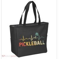 heartbeat Pickleballer Pickle Baller Pickleball Player Tote Bag thumb 2