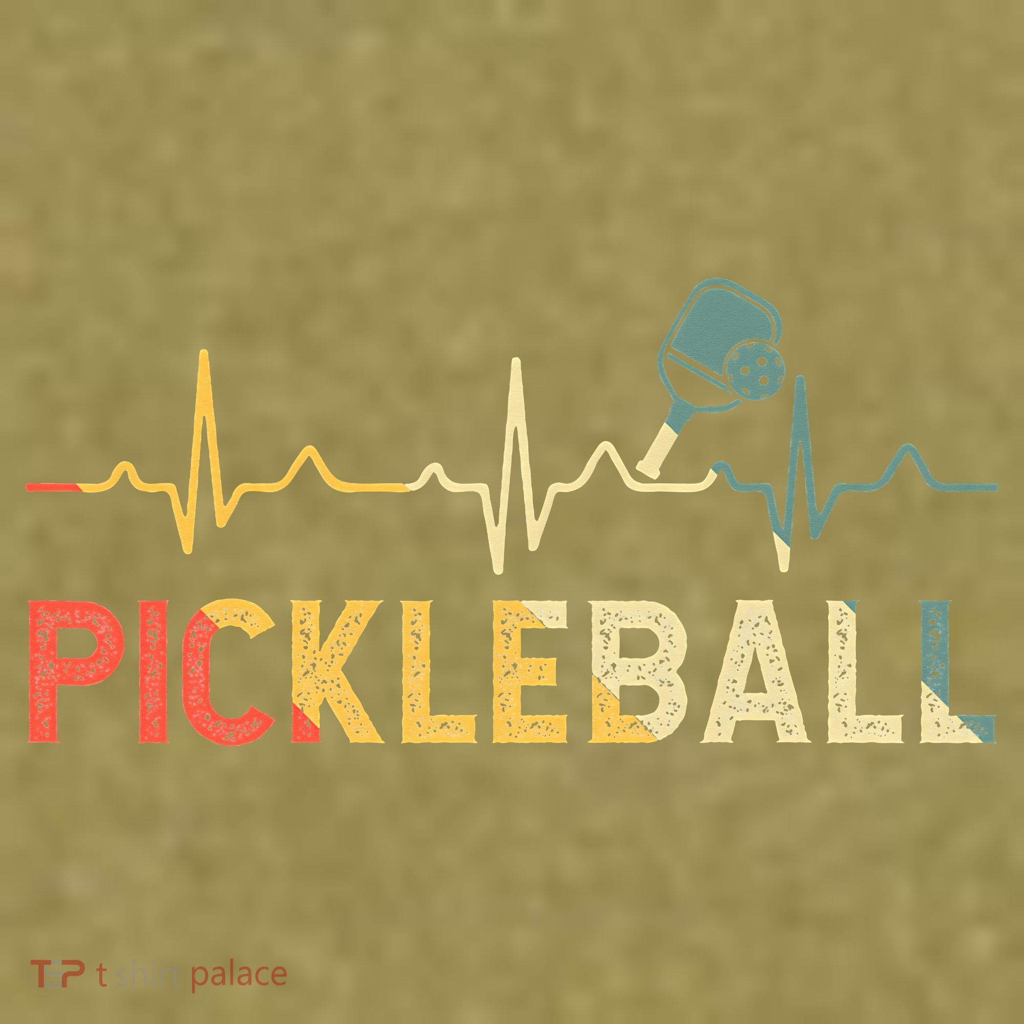 heartbeat Pickleballer Pickle Baller Pickleball Player Garment-Dyed Women's Muscle Tee