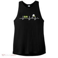 Heartbeat Pulse Pickleball Funny Gift Ladies PosiCharge Tri-Blend Wicking Tank thumb 0