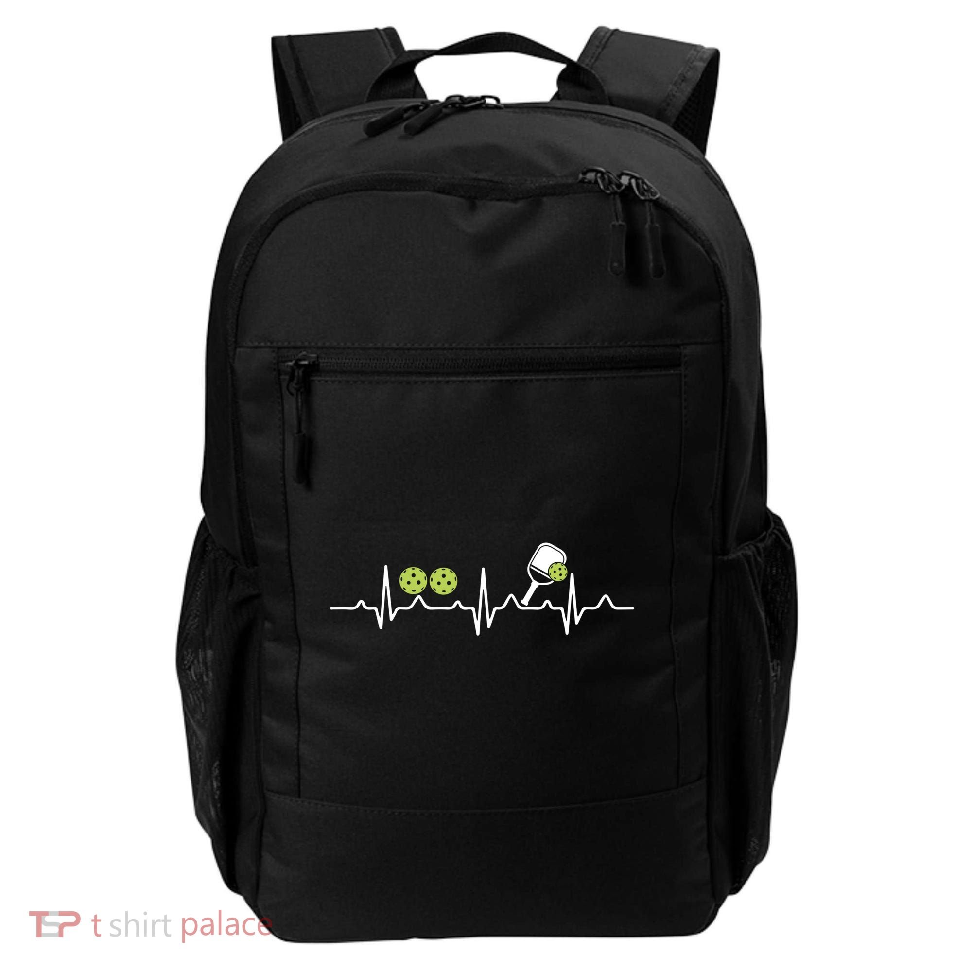 Heartbeat Pulse Pickleball Funny Gift Backpack
