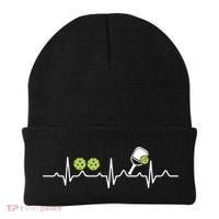 Heartbeat Pulse Pickleball Funny Gift Beanie thumb 0