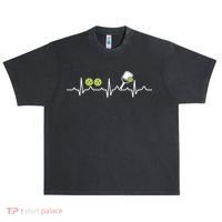 Heartbeat Pulse Pickleball Funny Gift Urban Oversized Heavyweight T-Shirt thumb 0