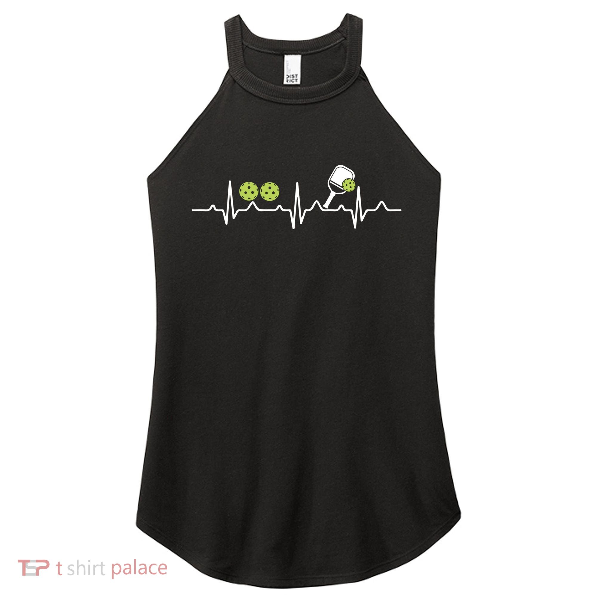 Heartbeat Pulse Pickleball Funny Gift Women's Perfect Tri Rocker Tank