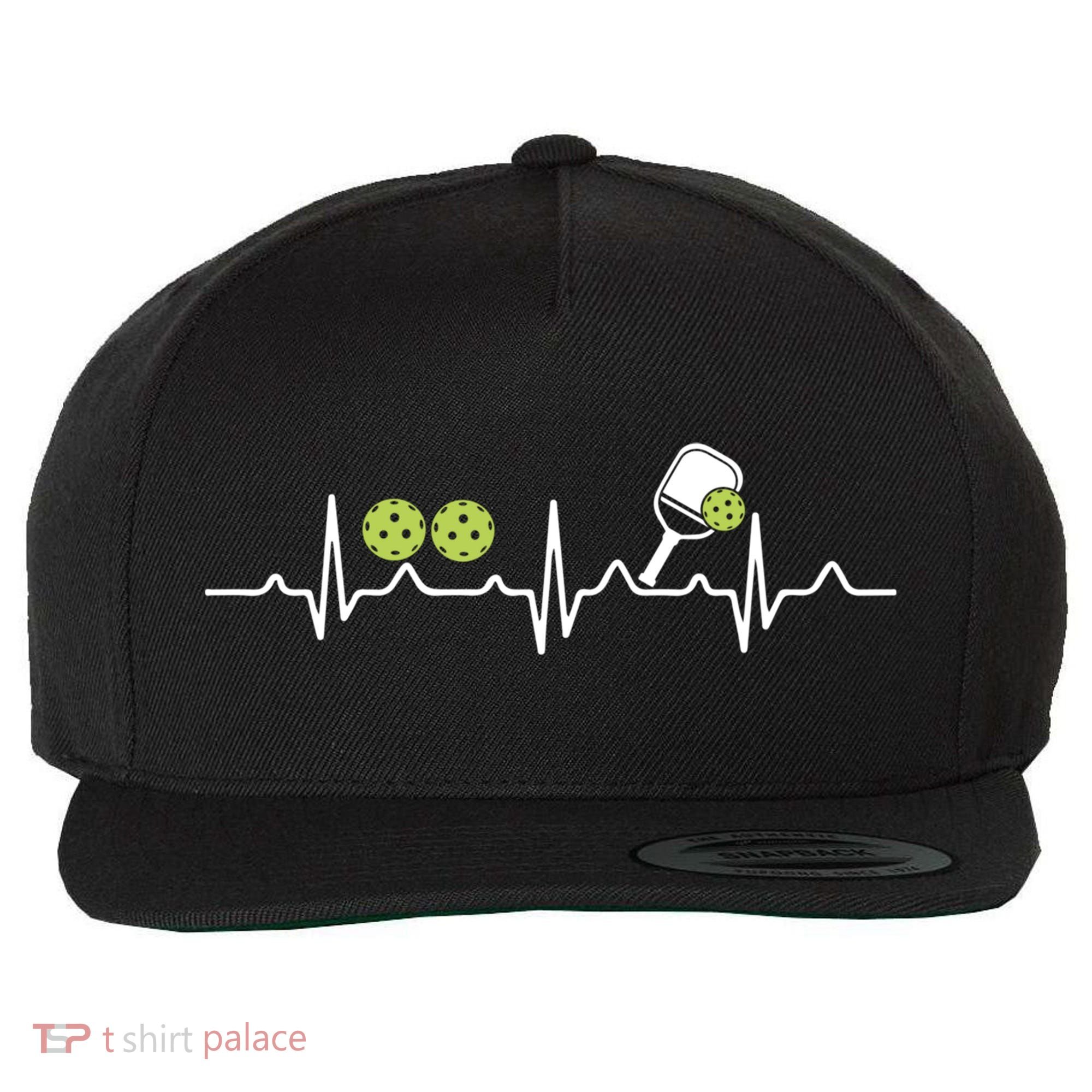 Heartbeat Pulse Pickleball Funny Gift Wool Snapback Cap