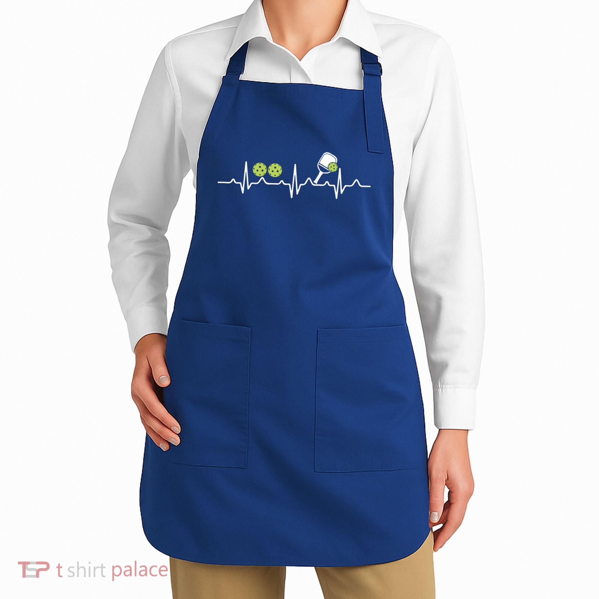 Heartbeat Pulse Pickleball Funny Gift Apron