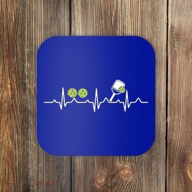 Heartbeat Pulse Pickleball Funny Gift Coaster