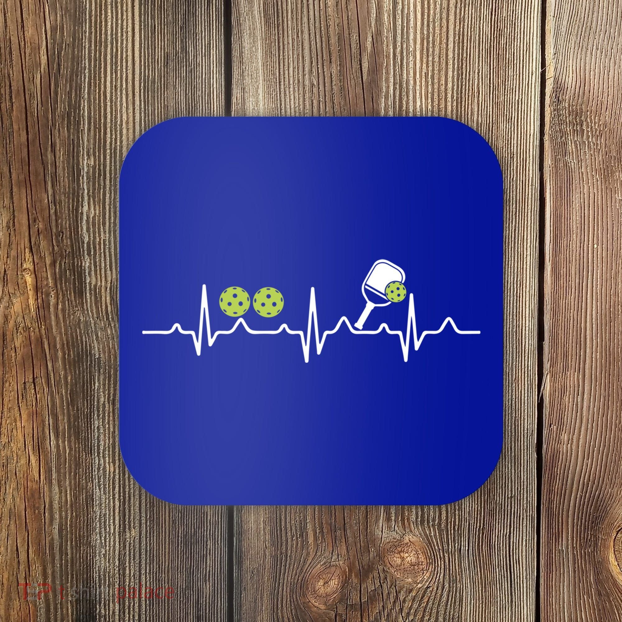 Heartbeat Pulse Pickleball Funny Gift Coaster