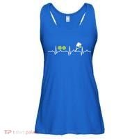 Heartbeat Pulse Pickleball Funny Gift Ladies Essential Flowy Tank thumb 0