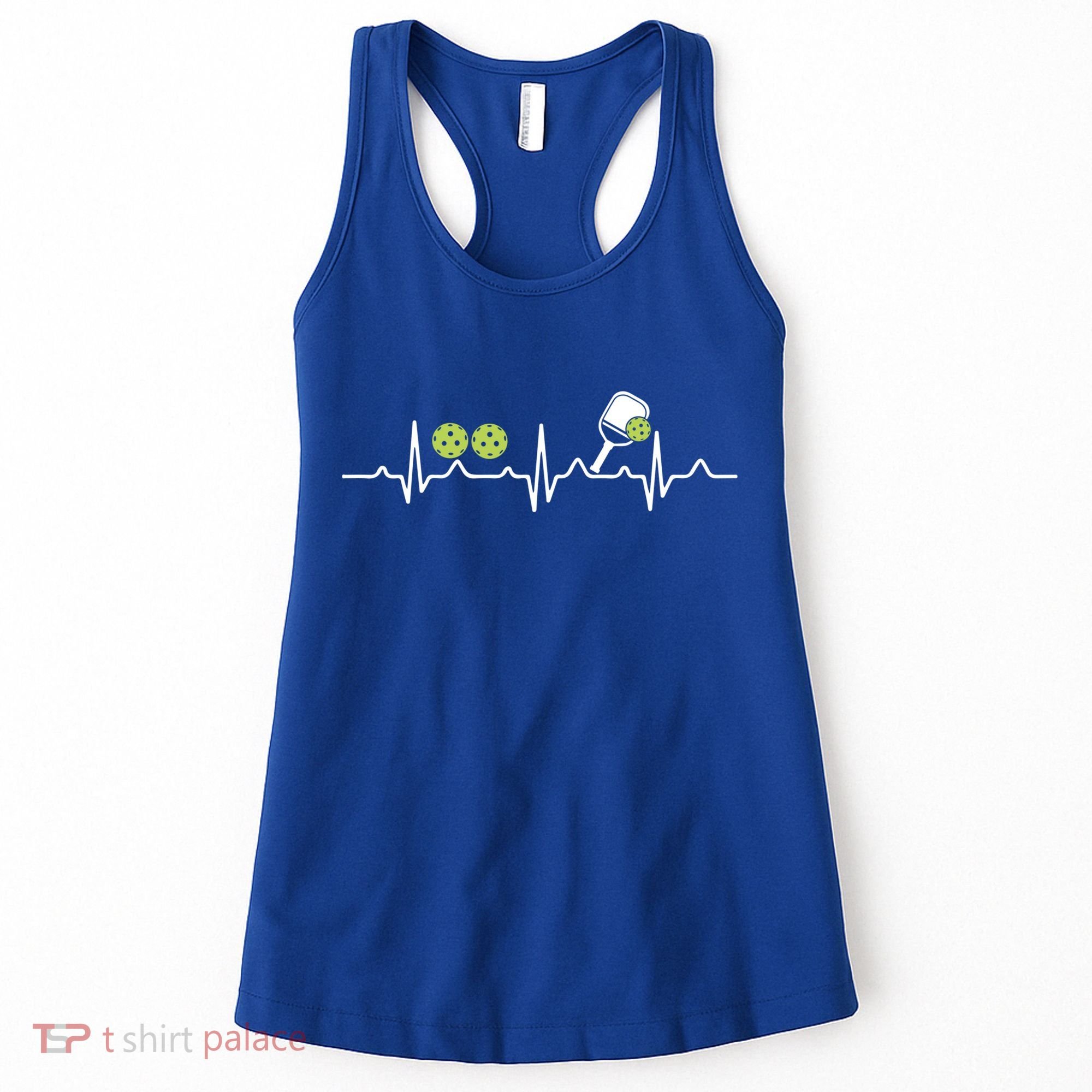 Heartbeat Pulse Pickleball Funny Gift Women's Tank Top