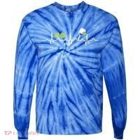 Heartbeat Pulse Pickleball Funny Gift Tie-Dye Long Sleeve Shirt thumb 0