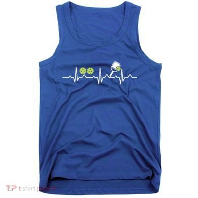 Heartbeat Pulse Pickleball Funny Gift Tank Top
