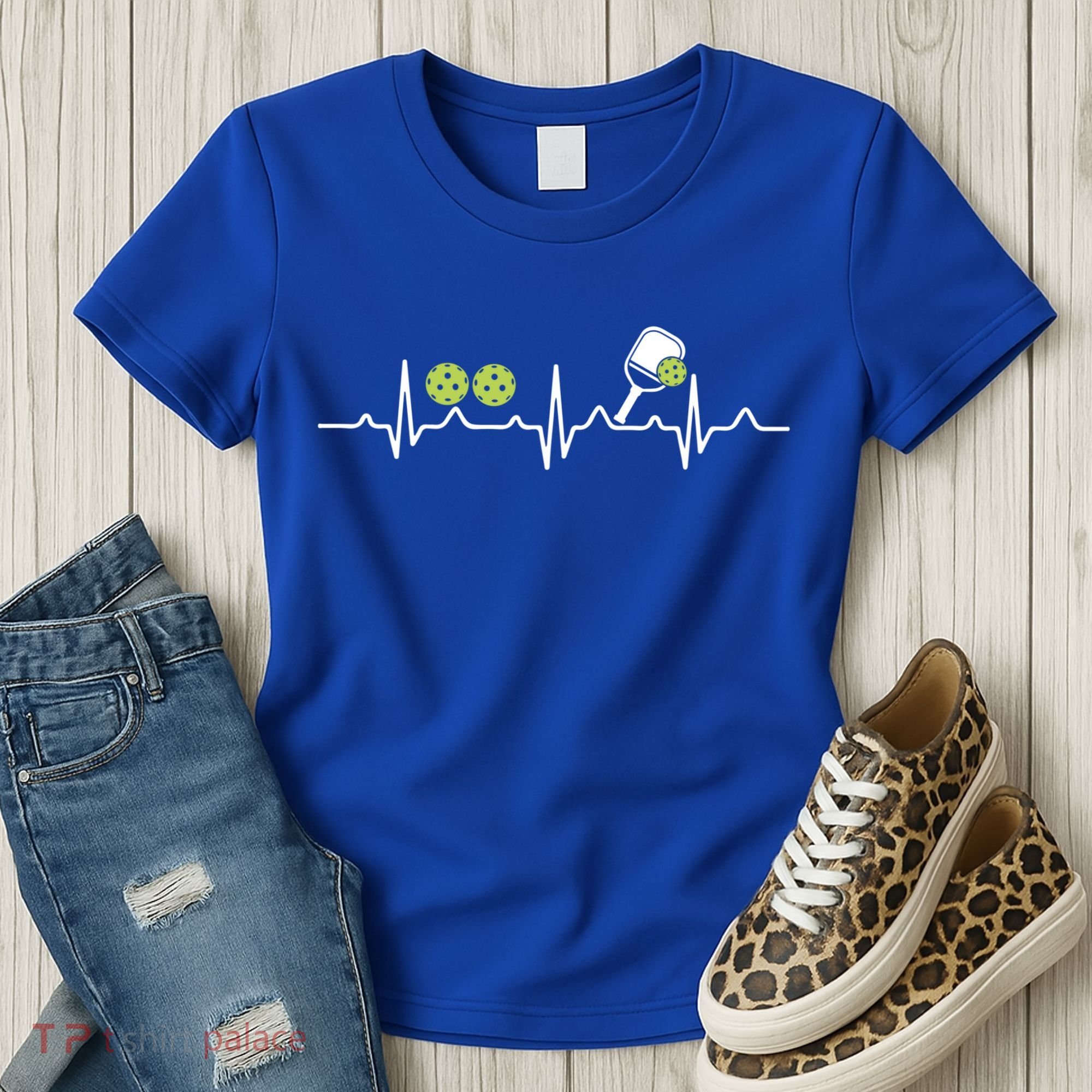 Heartbeat Pulse Pickleball Funny Gift Women's T-Shirt
