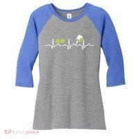 Heartbeat Pulse Pickleball Funny Gift Women's Tri-Blend 3/4-Sleeve Raglan Shirt thumb 0