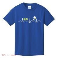 Heartbeat Pulse Pickleball Funny Gift Kids T-Shirt thumb 0